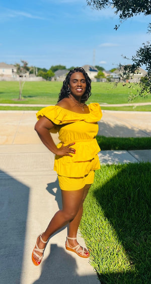 Yellow Ruffled Romper