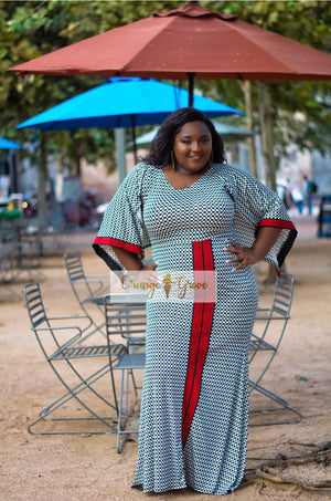 Checkered One Stripe Maxi